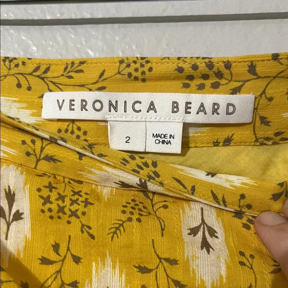 Veronica Beard Taras Botanical Ikat Ruched Mini Skirt - Picture 3 of 6